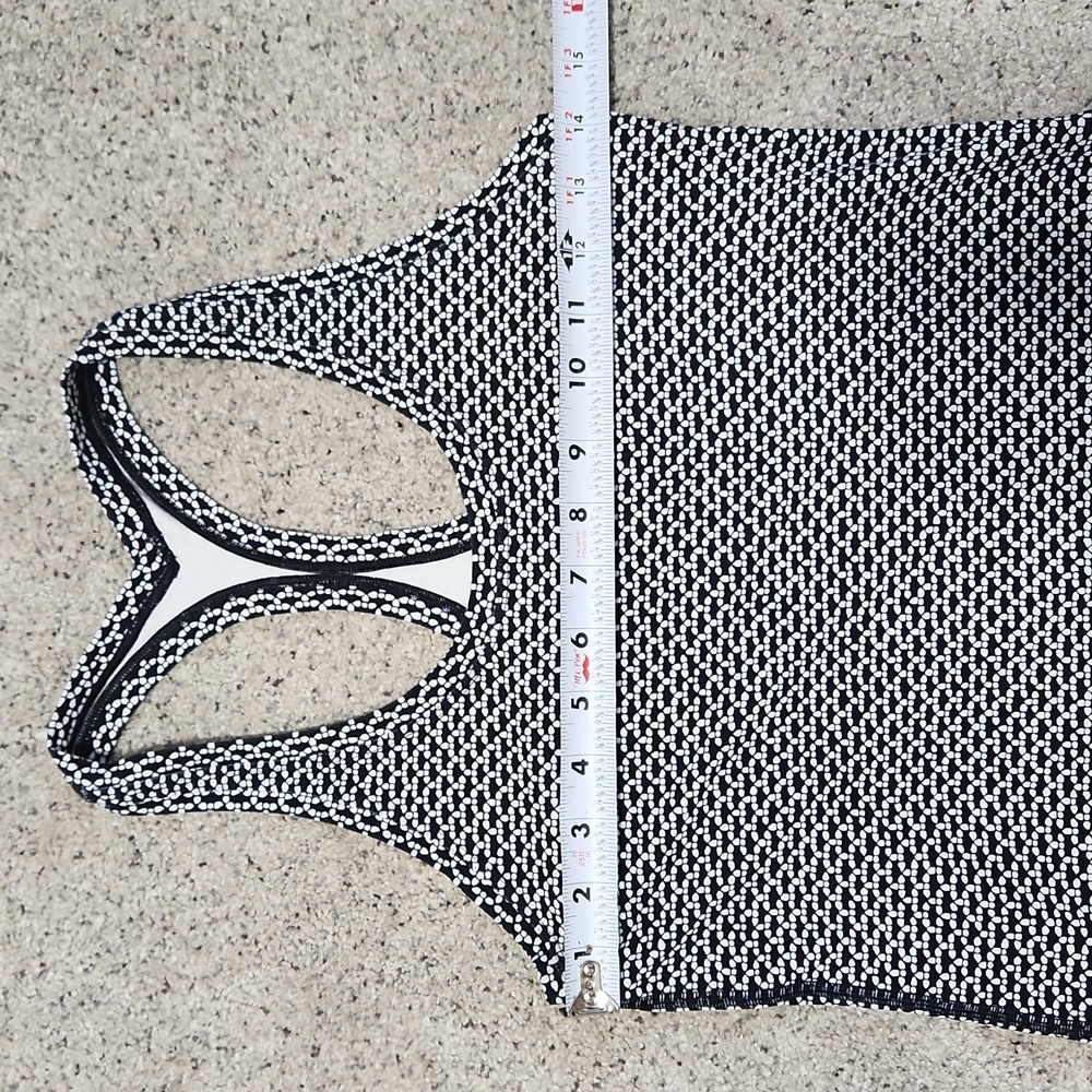 Lululemon Cool Racerback II Scatter Star Arctic Grey Black Size Small Approx - Picture 8 of 10
